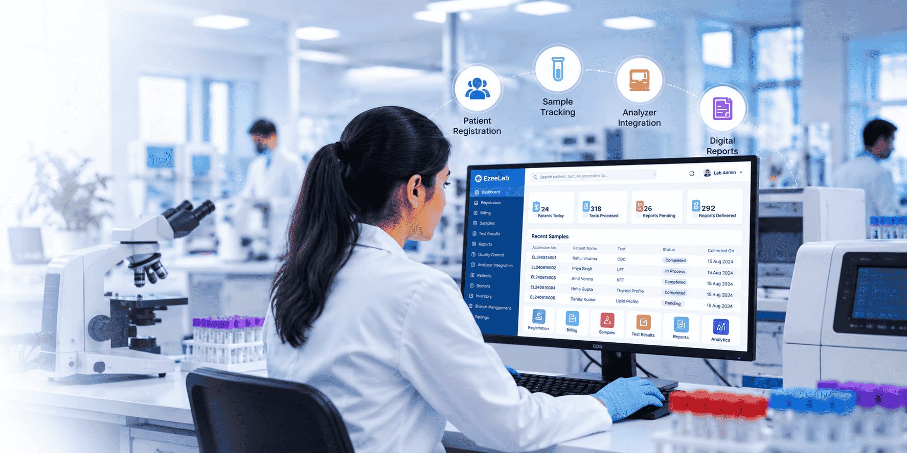 EzeeLab LIS Software Laboratory Information System